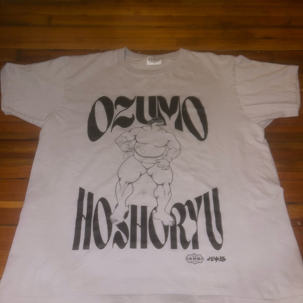 japanese grey tee, like new, great condition, for younger people, size M